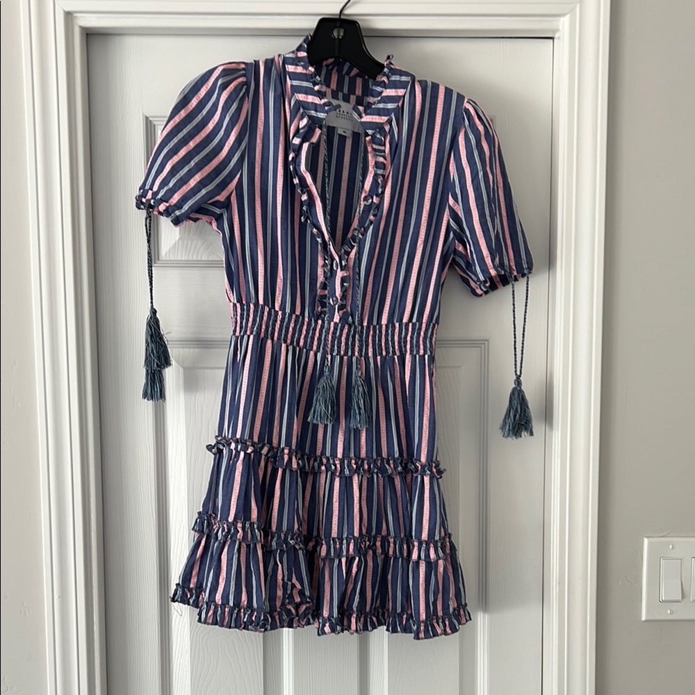 The Shirt by Rochelle Behrens - Blue and Pink Striped Top